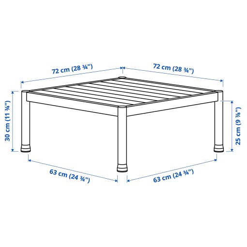SEGERÖN, τραπέζι μέσης/εξωτερικού χώρου, 73x73 cm, 405.107.97