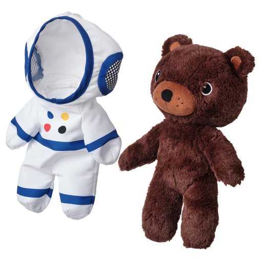 AFTONSPARV, soft toy bear with astronaut suit, 28 cm, 405.515.42