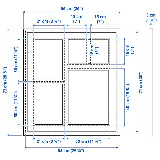RODALM, κορνίζα για 5 φωτογραφίες, 64x71 cm, 405.537.15