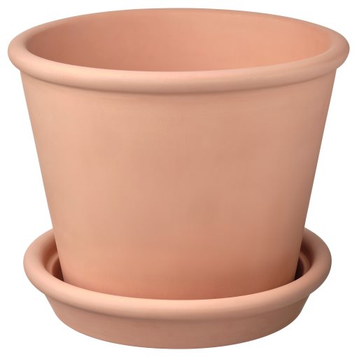 MUSKOTBLOMMA, plant pot with saucer/in/outdoor, 24 cm, 405.607.25