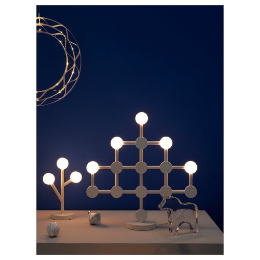 STRÅLA, διακοσμητικό επιτραπέζιο φωτιστικό με ενσωματωμένο φωτισμό LED/λειτουργία με μπαταρία, 27 cm, 405.628.47
