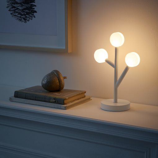 STRÅLA, διακοσμητικό επιτραπέζιο φωτιστικό με ενσωματωμένο φωτισμό LED/λειτουργία με μπαταρία, 27 cm, 405.628.47