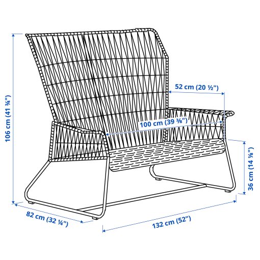 TALLSKÄR, 2-seat sofa, outdoor, 405.751.52