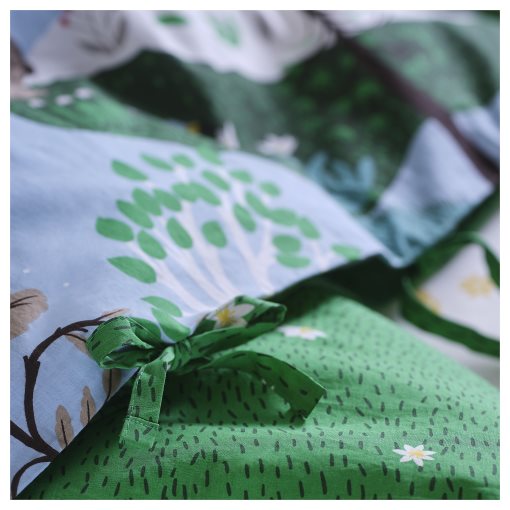 SKOGSDUVA, duvet cover and pillowcase/forest pattern, 150x200/50x60 cm, 405.768.30