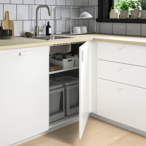 METOD, corner base cabinet frame, 128x68x80 cm, 405.967.53