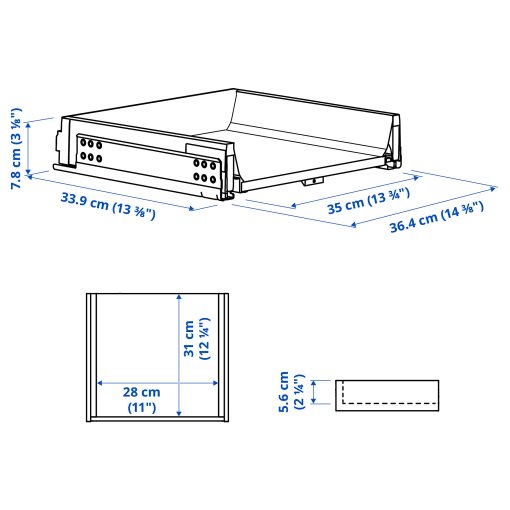 KNIVSHULT, drawer low, 40x37 cm, 406.006.65