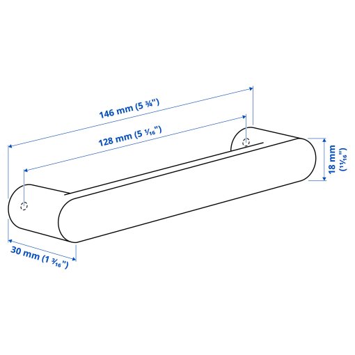 HAMPHULT, handle 2 pack, 146 mm, 406.142.43