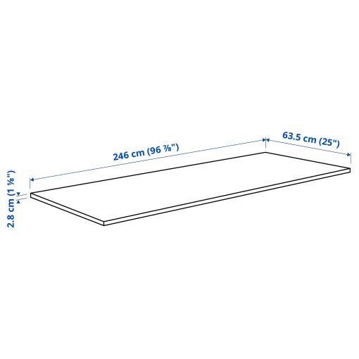 EKBACKEN, worktop, 246x2.8 cm, 406.162.75