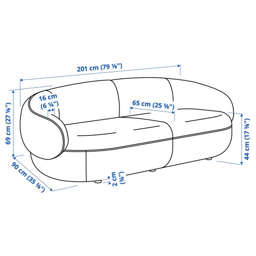 LILLESÄTER, 3-seat sofa, 406.190.71