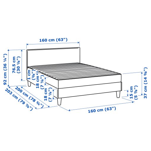 SÄBÖVIK, κρεβάτι με στρώμα, 160x200 cm, 493.857.51