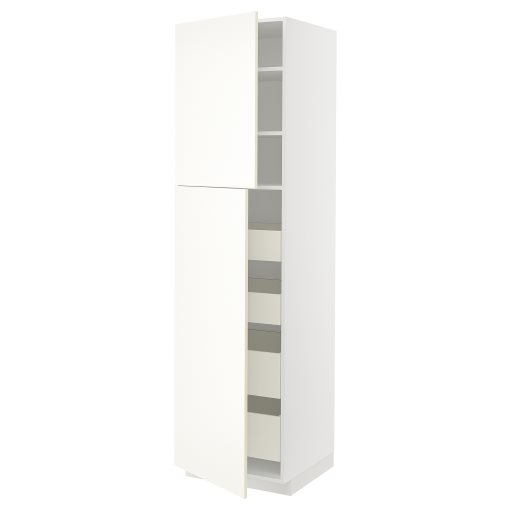 METOD/MAXIMERA, high cabinet with 2 doors/4 drawers, 60x60x220 cm, 495.070.45