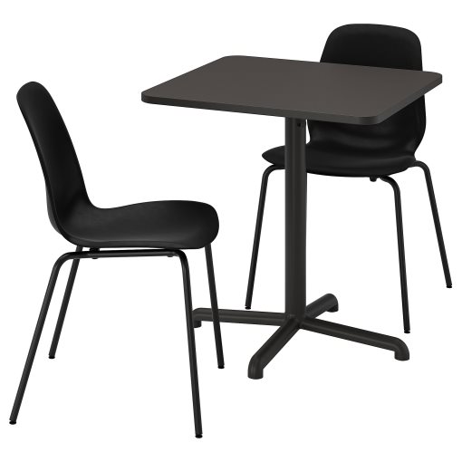 STENSELE/LIDAS, τραπέζι και 2 καρέκλες, 70x70 cm, 495.090.49