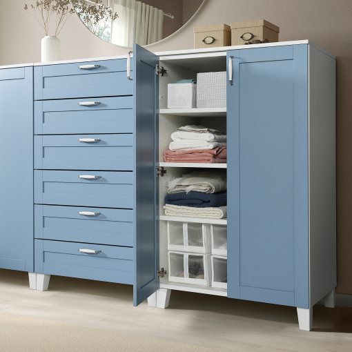 PLATSA, cabinet with doors and drawers, 240x57x133 cm, 495.556.87