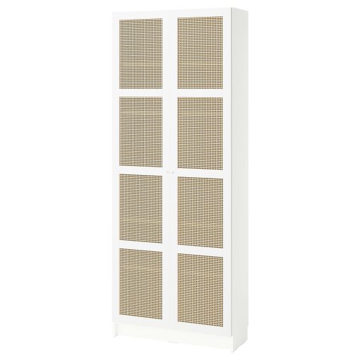 BILLY/HOGADAL, bookcase with doors, 80x30x202 cm, 495.722.05