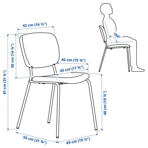 VIHALS, table and 2 chairs, 84/120x74 cm, 495.899.51