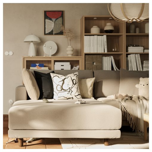 UPPÅKRA, 3-seat modular sofa with chaise longue, left, 496.122.73