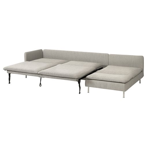 SÖDERHAMN, 4-seat sofa-bed with chaise longue and open end, 496.164.26