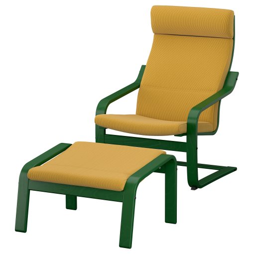 POÄNG, armchair and footstool, 496.256.90