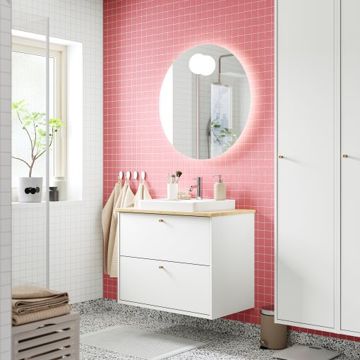 HAVBACK/ORRSJON, wash-stand with drawers/wash-basin, 82x49x71 cm, 496.294.24