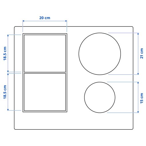 SMAKLIG, 500 επαγωγική εστία, 59 cm, 504.678.83