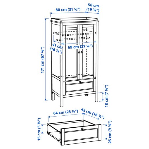 SUNDVIK, wardrobe, 80x50x171 cm, 504.942.64