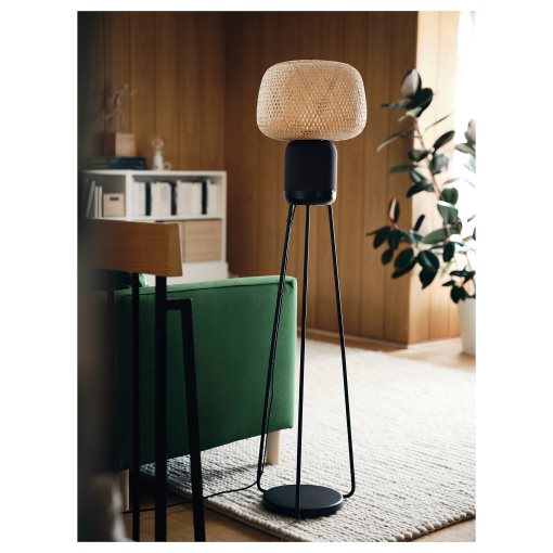 SYMFONISK, floor lamp with WiFi speaker/smart, 505.282.78