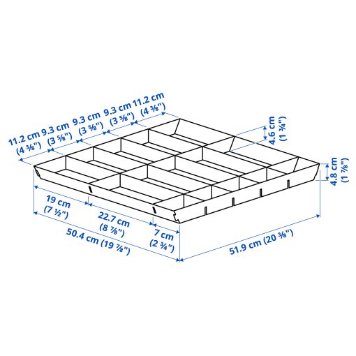 UPPDATERA, adjustable organiser for drawer, 60 cm, 505.441.84