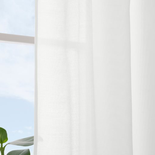 STENFRÖ, sheer curtains with heading tape/1 pair, 145x300 cm, 505.621.25