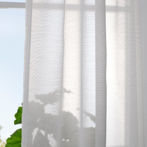 STENFRÖ, sheer curtains with heading tape/1 pair, 145x300 cm, 505.621.25
