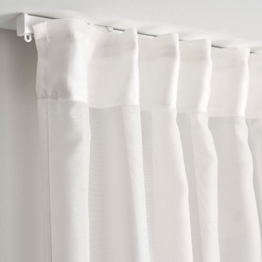 STENFRÖ, sheer curtains with heading tape/1 pair, 145x300 cm, 505.621.25