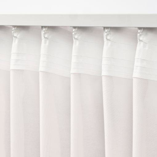 STENFRÖ, sheer curtains with heading tape/1 pair, 145x300 cm, 505.621.25