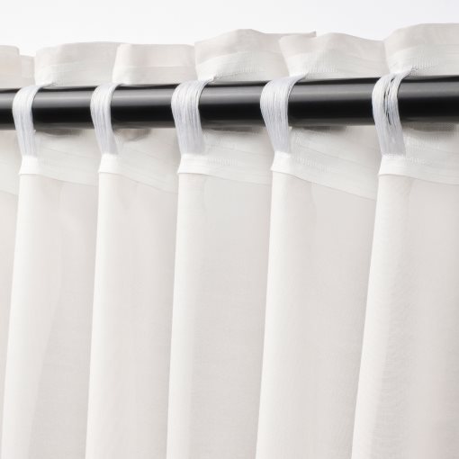 STENFRÖ, sheer curtains with heading tape/1 pair, 145x300 cm, 505.621.25