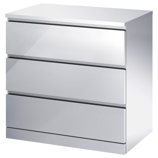 MALM, chest of 3 drawers, 80x78 cm, 505.690.80