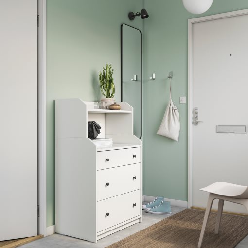 HAUGA, συρτάριερα με 3 συρτάρια και ράφι, 70x46x116 cm, 505.815.29