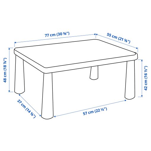 MAMMUT, childrens table/in/outdoor, 77x55 cm, 505.819.92