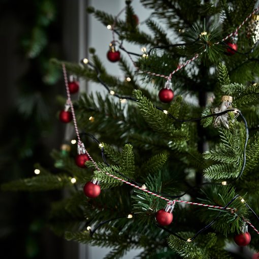 STRÅLA, lighting chain with built in LED light source/40 lights/battery-operated, outdoor, 505.990.77