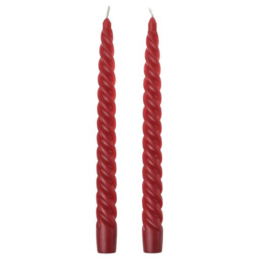 VINTERFINT, unscented taper candle/2 pack, 25 cm, 505.999.25