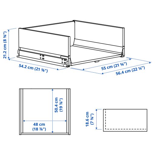 KNIVSHULT, drawer high, 60x60 cm, 506.006.60