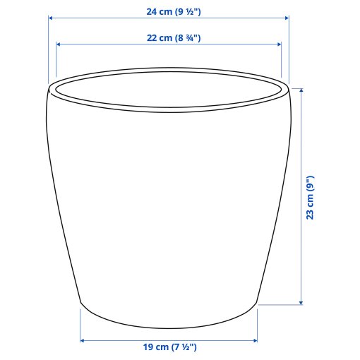 PERSILLADE, plant pot, 19 cm, 506.067.99