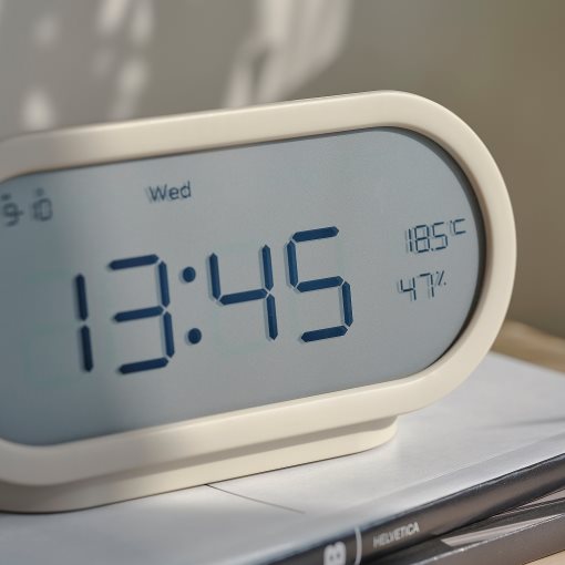 RÖDSTRÄFSE, alarm clock with hygro-thermometer, 17x8x6 cm, 506.204.70