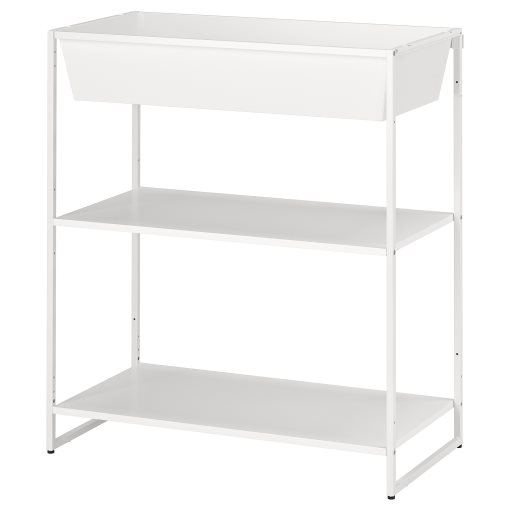JOSTEIN, shelving unit with container/in/outdoor/metal, 81x40x90 cm, 594.371.94