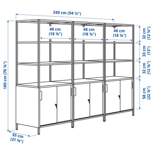 TROTTEN, cabinet combination, 240x180 cm, 594.420.82