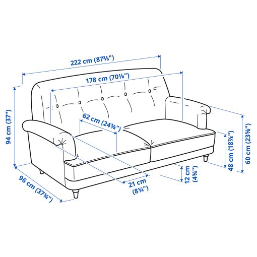 ESSEBODA, 3-seat sofa, 594.435.24