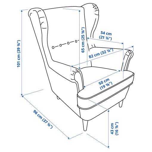 STRANDMON, armchair and footstool, 594.839.06