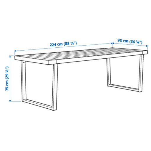 VÄRMANSÖ, τραπέζι/6 καρέκλες/εξωτερικού χώρου, 224 cm, 595.002.13