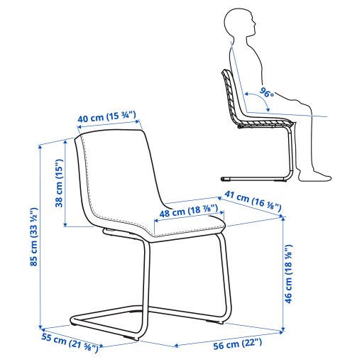 SKANSNÄS/LUSTEBO, table and 4 chairs, 150/205 cm, 595.616.21