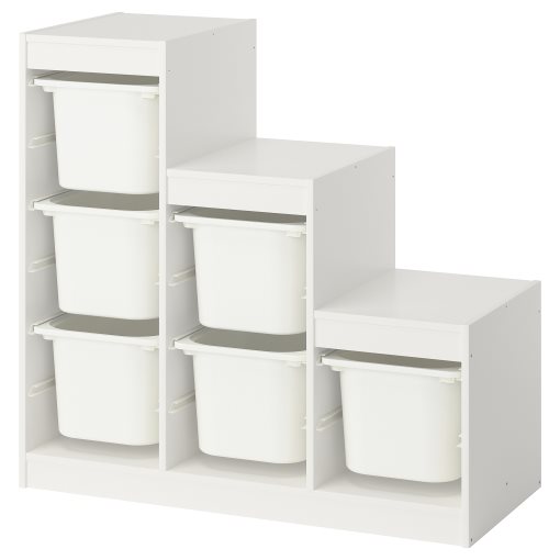 TROFAST, storage combination with boxes, 99x44x94 cm, 595.733.13