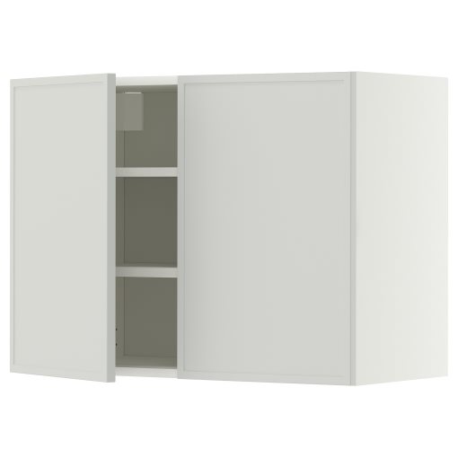 METOD, wall cabinet with shelves/2 doors, 80x60 cm, 596.061.01