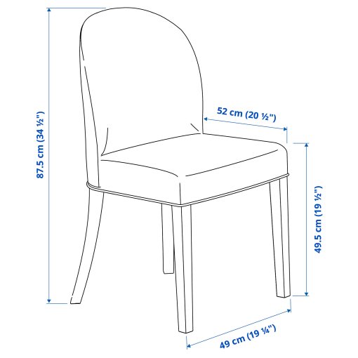 ROSENTORP, τραπέζι και 6 καρέκλες, 160/215x110 cm, 596.101.36
