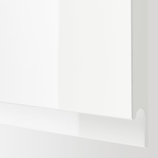 VOXTORP, 2-piece door for corner base cabinet set/left-hand/high-gloss, 25x80 cm, 603.974.94